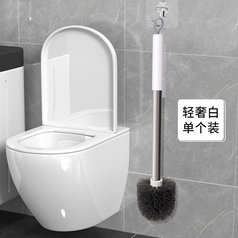 cepillo de inodoro doméstico sin ángulo muerto limpio tipo de pared sin agujeros cepillo de inodoro de mango largo limpio inodoro