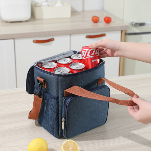 Korean version of thickened lunch box bag, bento bag, heightened square insulated bag, portable picnic ice bag, outdoor fresh-keeping lunch bag