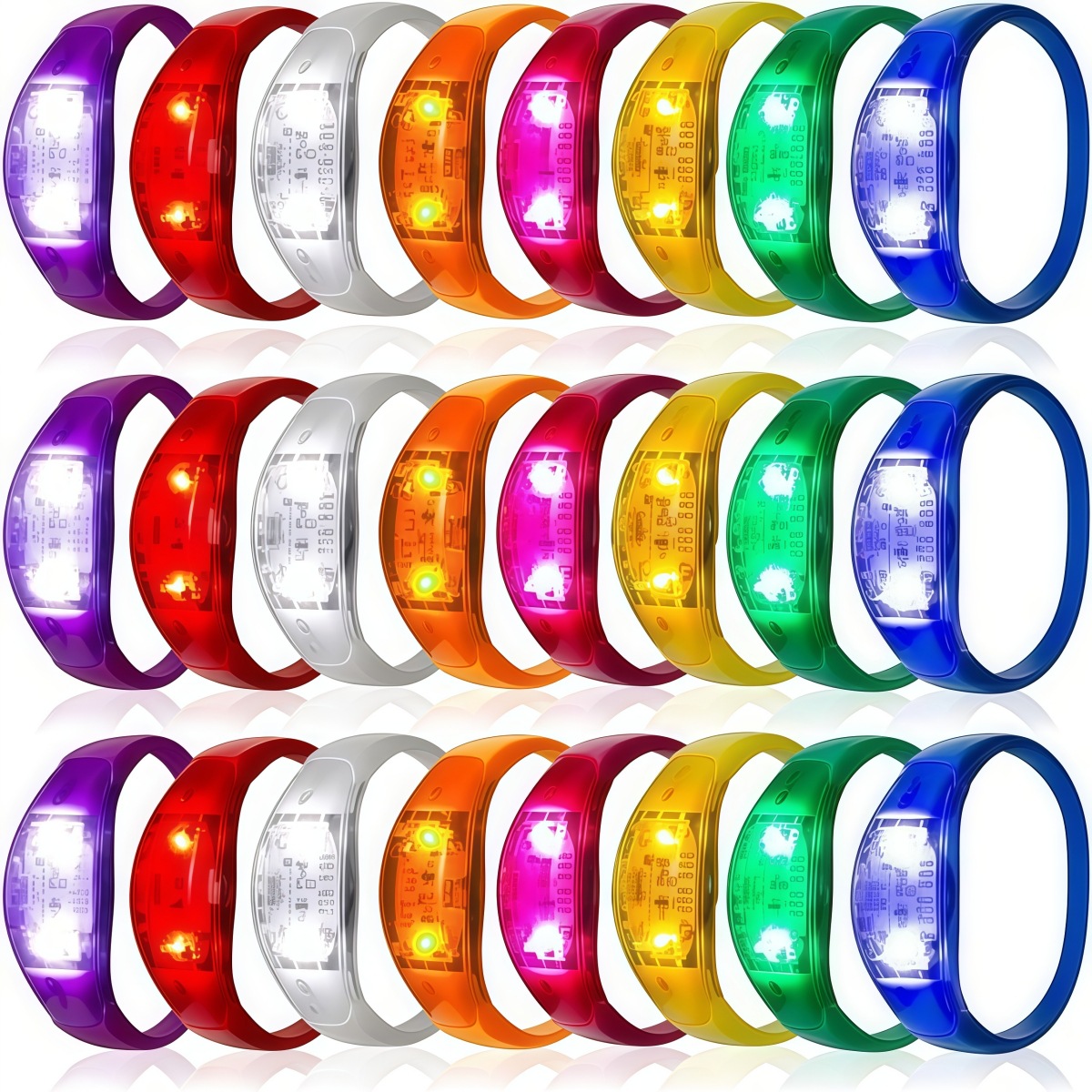 Silicone control acústico inducción LED fluorescente barra de luz nocturna pulsera de apoyo proveedor directo