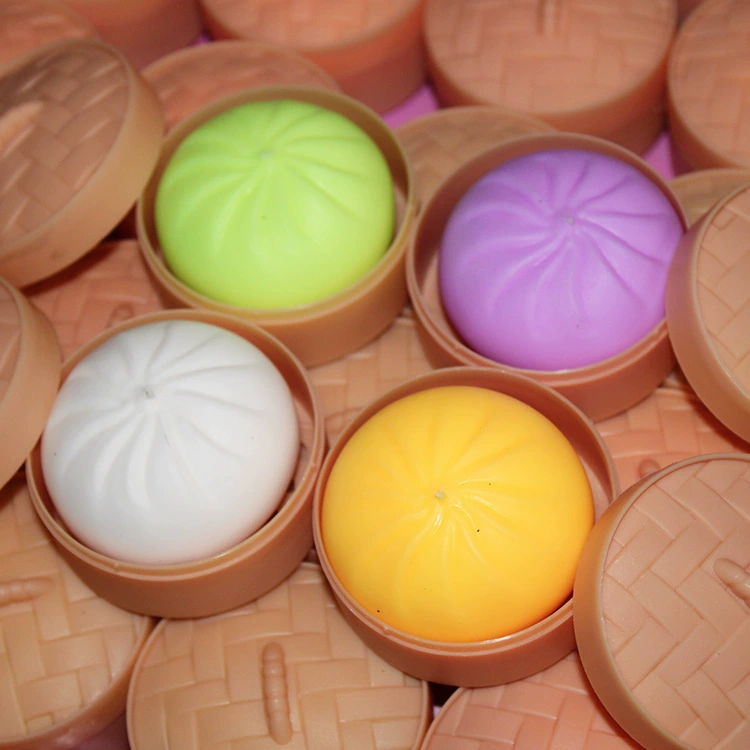 Поставка игрушек вентиляционный мяч ручной зажим паровые фаршированные булочки декомпрессионные игрушки щепотка музыка маленькая клетка сумка вентиляционные игрушки 2 юаня универмаг