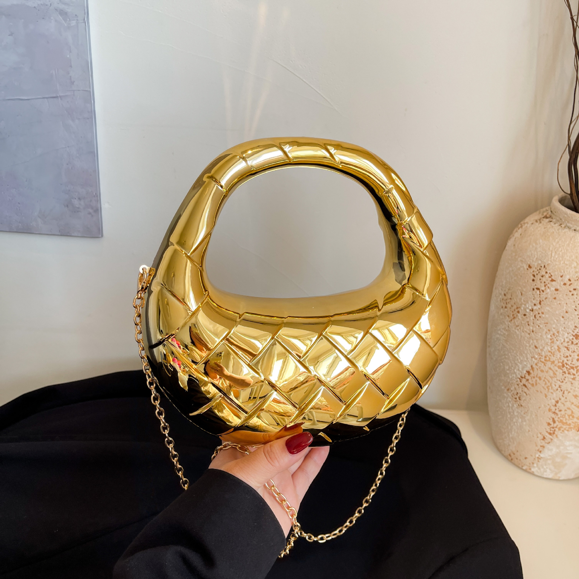 Retro transfronterizo 2025 bolso de acrílico bolso de caja avanzada para mujeres bolso de cena de moda europeo y estadounidense bolso de hombro único bolso