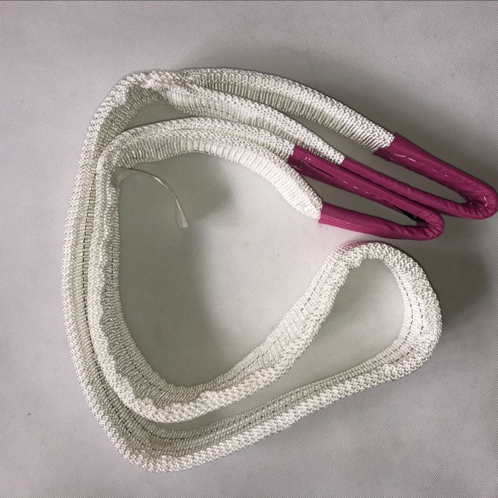 Correa de elevación Eslinga de elevación 5 toneladas Camión estándar nacional plano blanco Camión grúa industrial Camión remolque Carretilla elevadora Correa de tela 2T