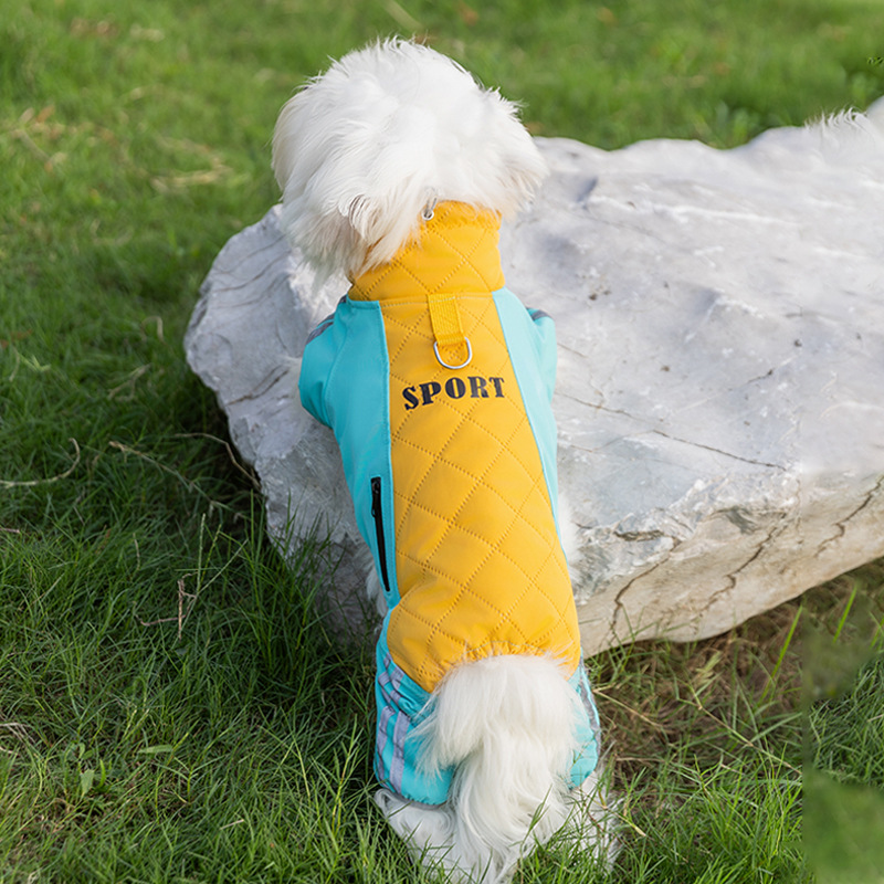 Otoño y invierno nuevo Aurora Shadow cuatro patas estampado de algodón de tracción perros pequeños y medianos perros gatos que osos ropa de mascotas
