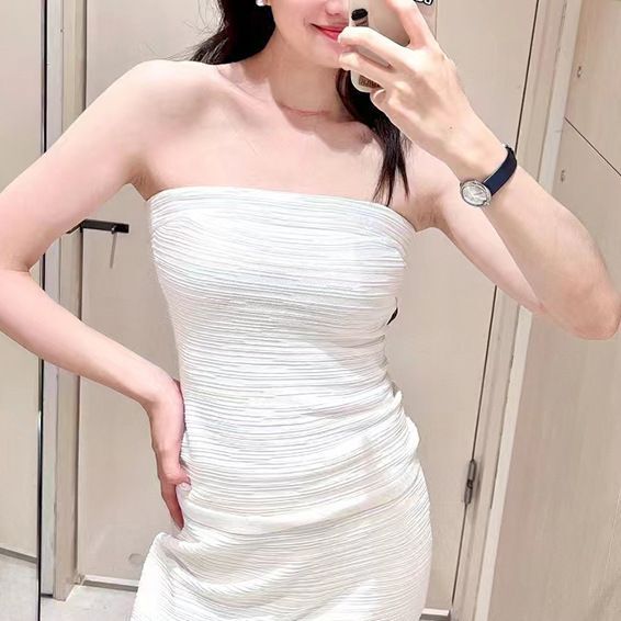 14-Needle Flat Elastic Tube Top Fashionable 2025 Summer Women's Inner and Outer Vest Slim Fit Chest Wrap Cos Style