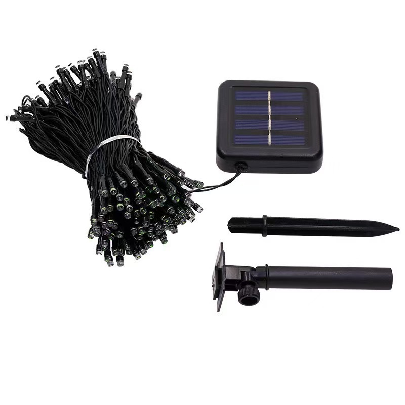 Transfronterizo Amazon LED string exterior impermeable solar string decoración de jardín de Navidad llena de luces de color estrella