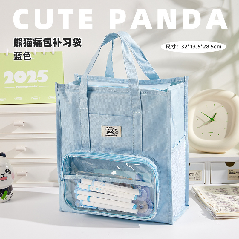 Bolsa de estudio de estudiantes lindos bolsas de archivos bolsas de papelería portátiles bolsas de almacenamiento de gran capacidad bolsas de lecciones gruesas