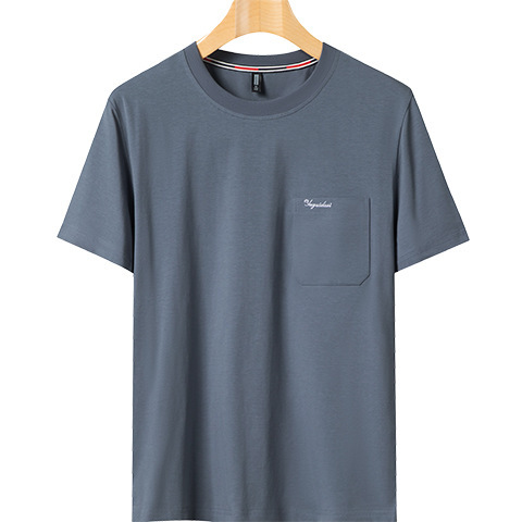 父の夏服中年男性純綿半袖tシャツの中で、高齢者は夏に服を着ます。|undefined