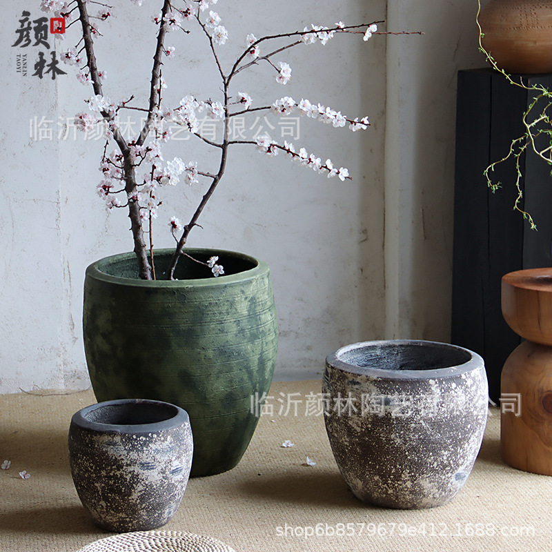 Retro de alto nivel gran calibre centro comercial hotel lirio bambú dragón árbol de sangre pájaros del cielo gran maceta verde