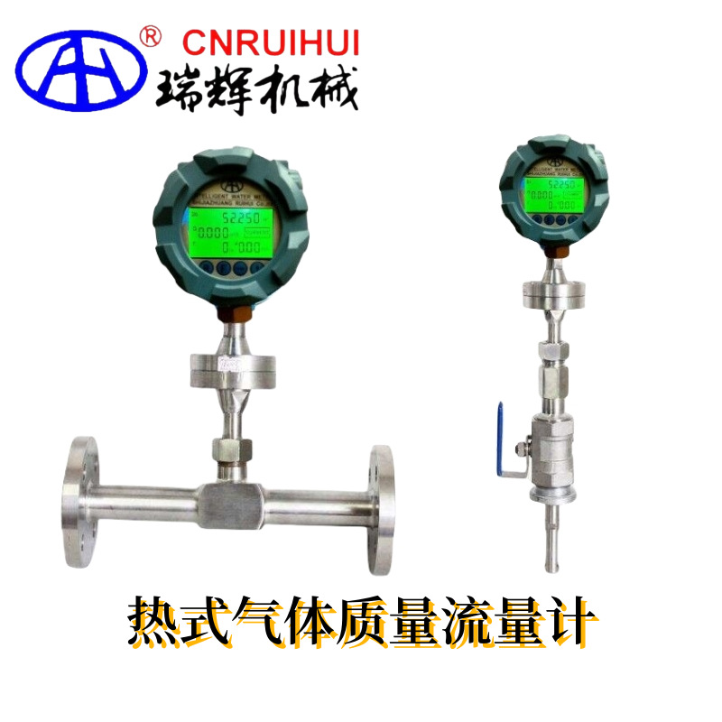 管道式热式气体质量流量计 压缩空气天然气氮气氧气沼气煤气瑞辉