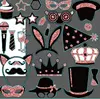 Props for photo sessions, golden set, 24 pieces, pink gold
