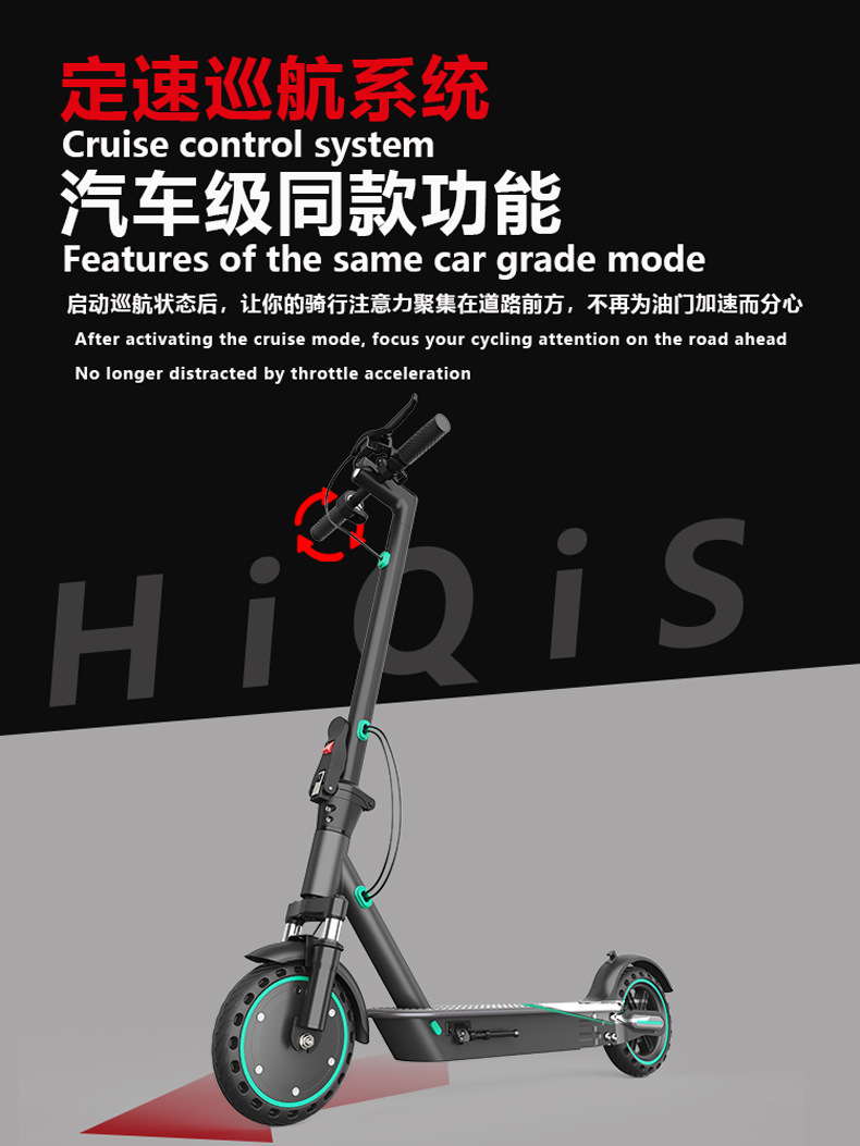 Electric scooter with 35KM long range, available in overseas warehouse, foldable two-wheeled, sourced from Guangdong factory, for export to Europe and America