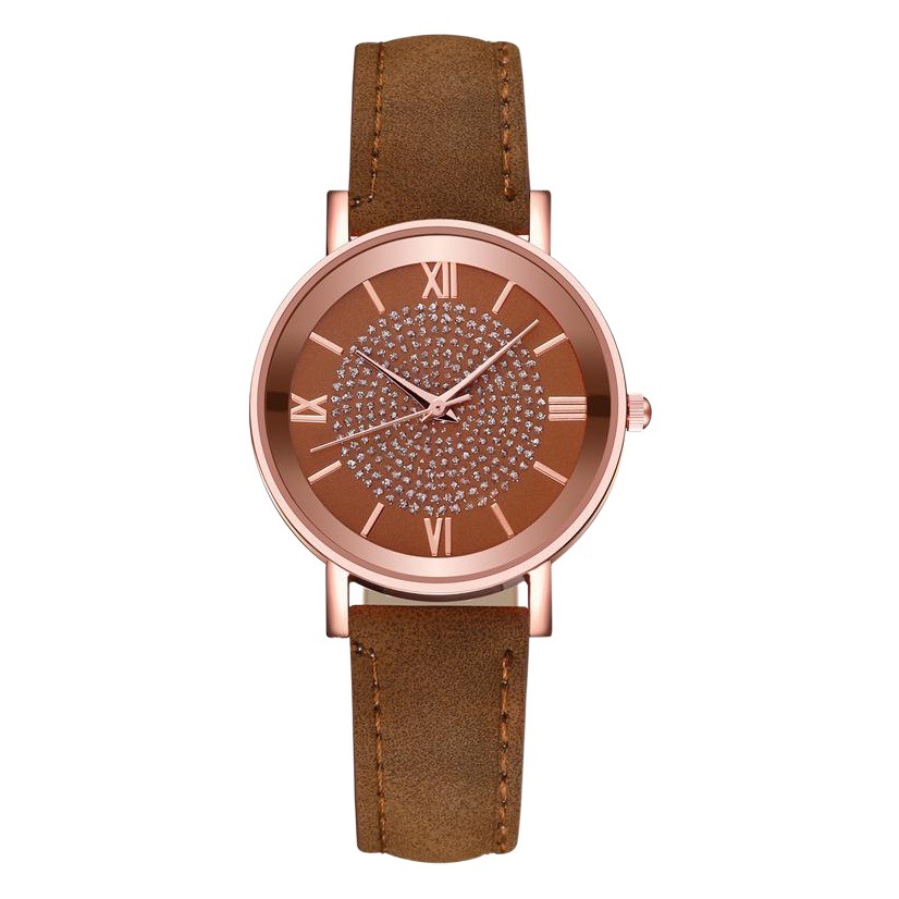 Nuevo regalo Venta caliente cielo estrellado moda casual tendencia reloj de mujer Comercio exterior cinturón cuarzo rhinestone reloj