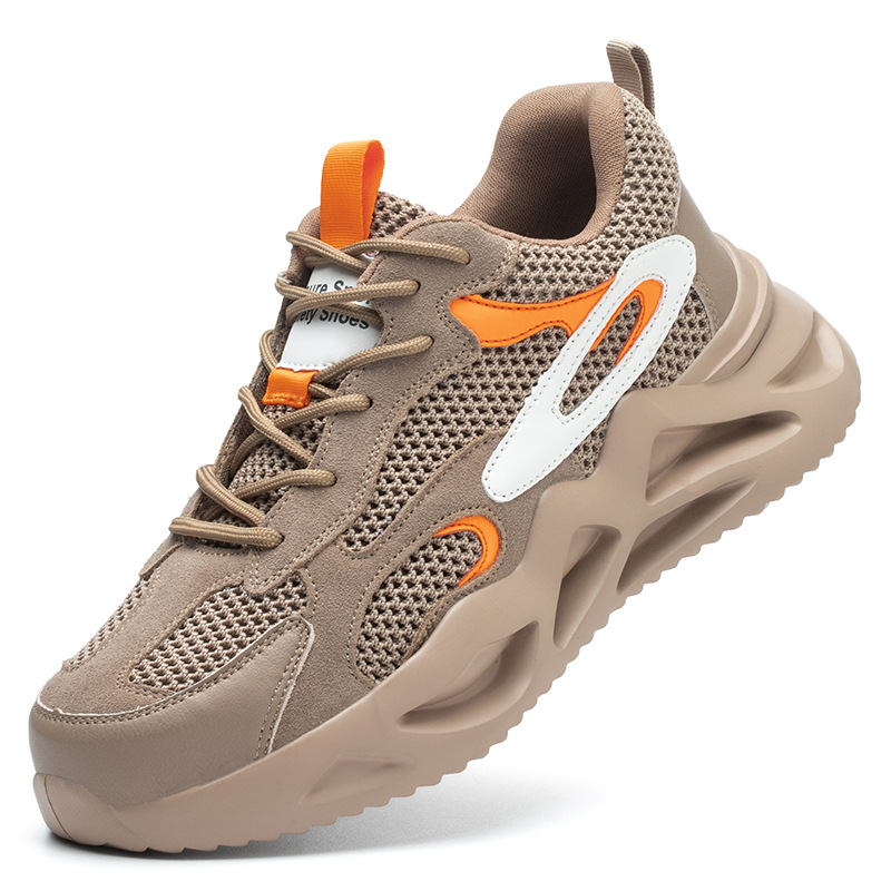 Zapatos de protección laboral para hombres y mujeres de verano puntera de acero anti-Smashing anti-pinchazo ligero resistente al desgaste trabajo de fondo Zapatos de protección antiguos entrega transfronteriza image 7