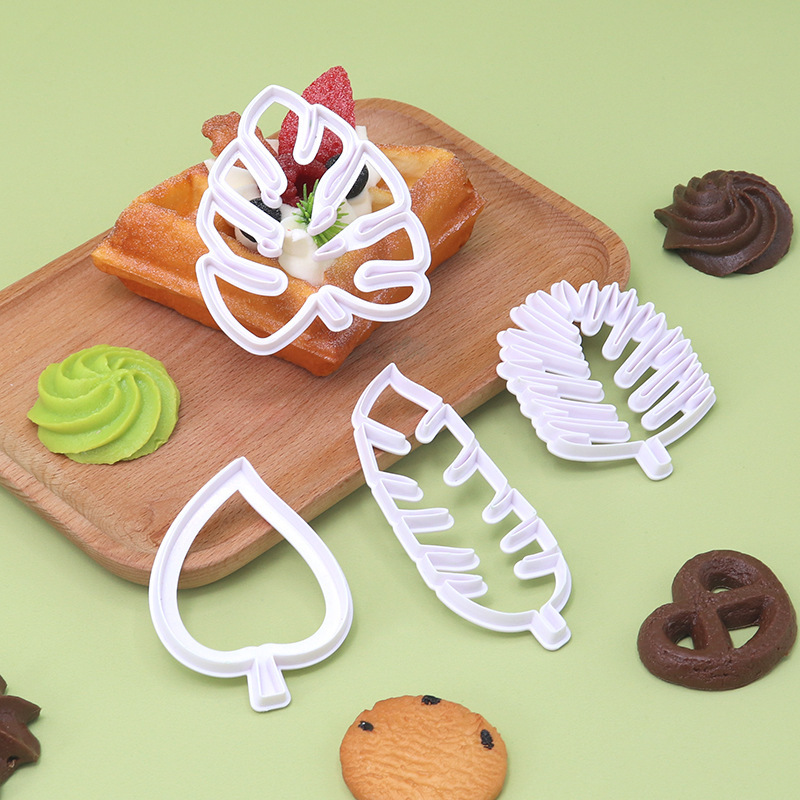 4-piece set tropical leaves suit impression embossing mold kitchen tool simulation cake mold sugar baking tool 4-piece set tropical leaves suit impression embossing mold kitchen tool simulation cake mold sugar baking tool