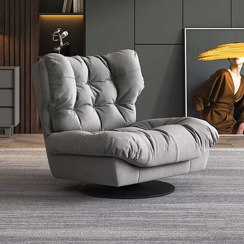 Baxter Foshan Furniture Cloud Sofa Single Italian Minimalist Lazy Recliner Down Rotating Leisure Sofa Chair