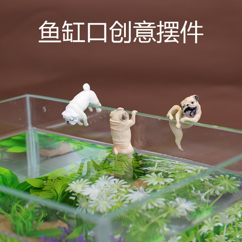 Fish tank landscaping ornaments, round fish tank edge decorations, dolls, grass tank landscaping, small tank outdoor creative landscaping