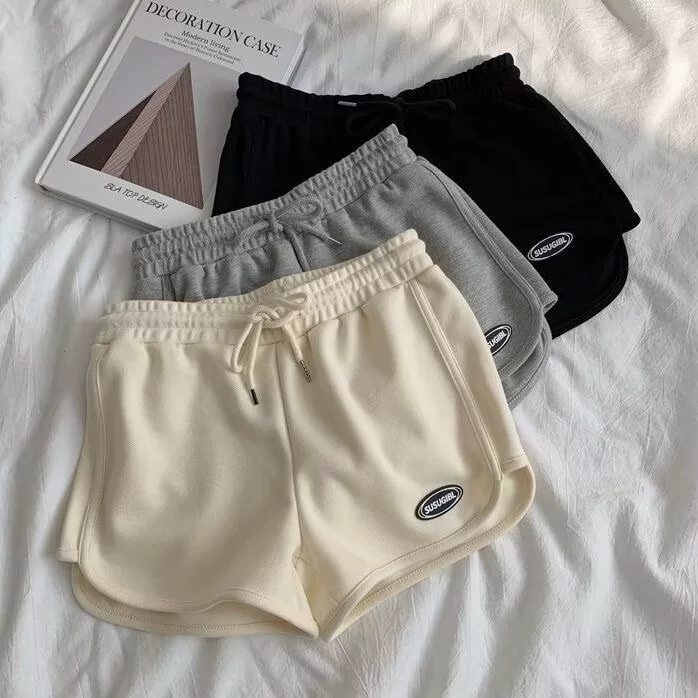 Спортивные шорты женщины летом носить рыхлый бег быстротечные сухие ноги с высокой талией ni прилив большой размер пижака толстый мм фитнес