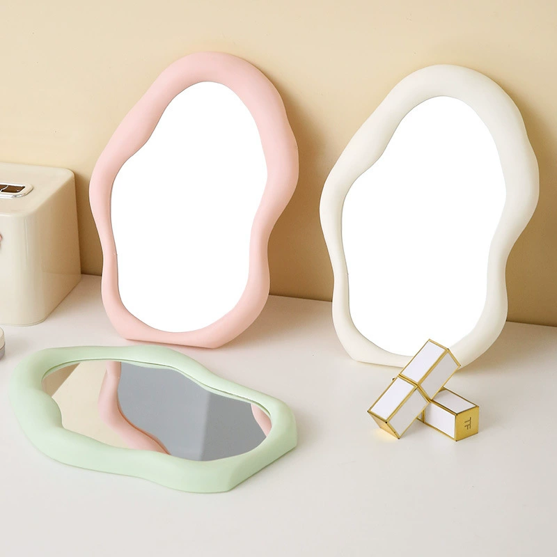 Table Mirror Cloud Design, PP Frame with HD Mirror, 26×18.5×2.5 cm, Cute Desk Mirror
