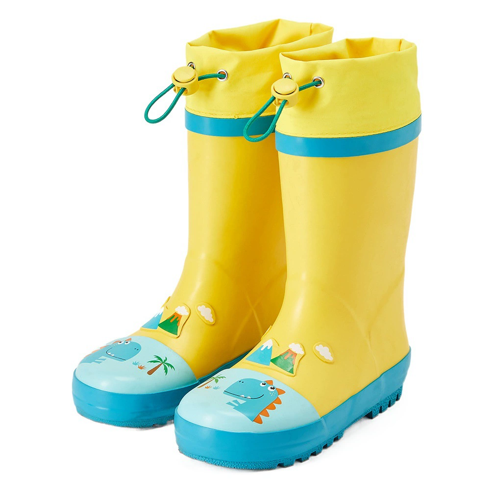 Лимонные детские резиновые сапоги от дождя, милые Мультяшные студенческие резиновые сапоги, детская непромокаемая Водная обувь, оптовое поколение