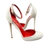 10cm white patent leather
