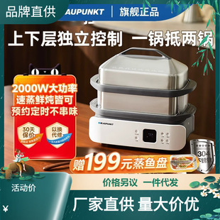 Blue Sapphire Stainless Steel Electric Steamer Multifunctional Household Electric Steamer Steamer Large Capacity Steaming and Stewing All-In-One Bp-Zg06