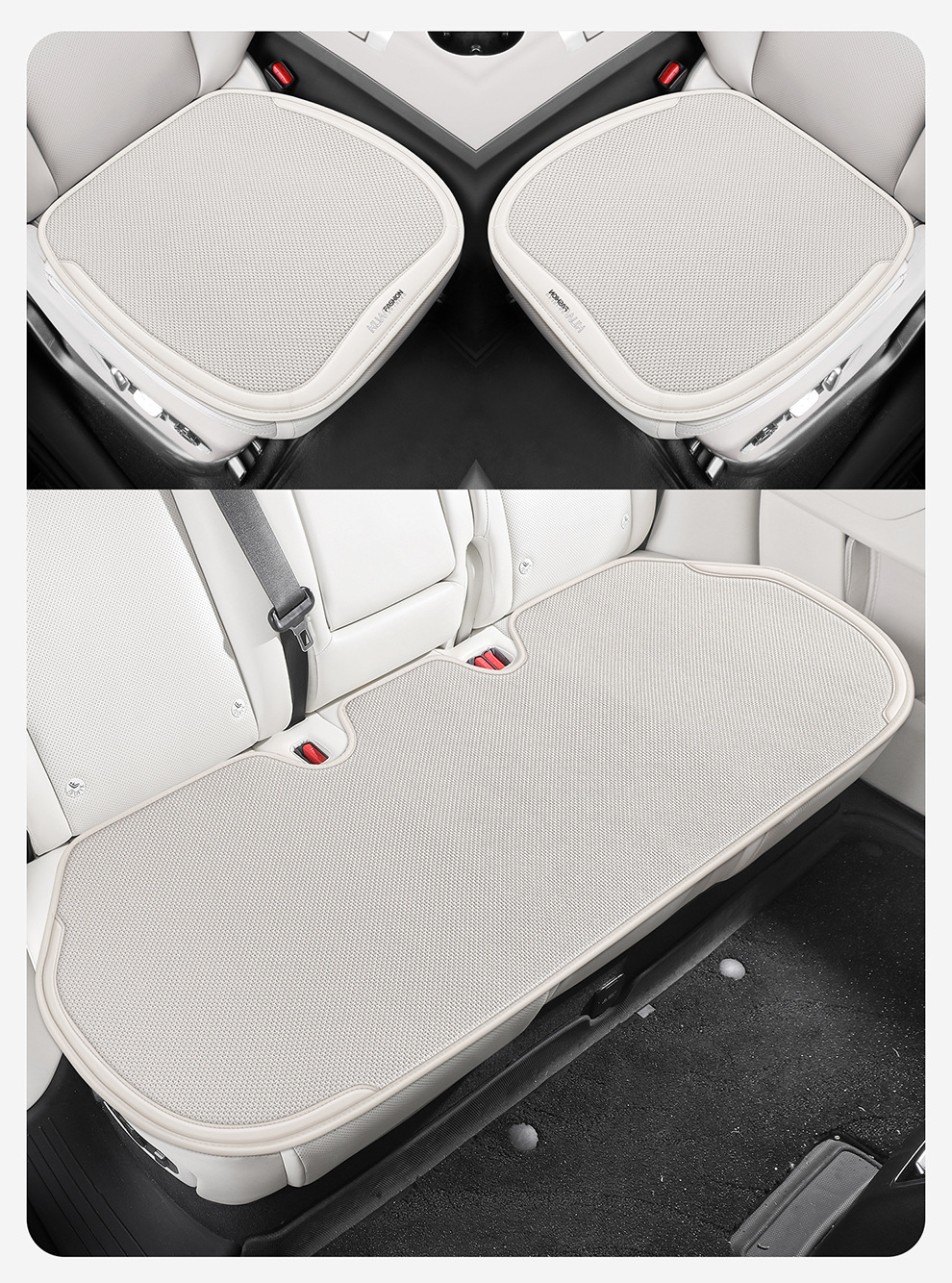 2026 Ice Linen Breathable Four-Season Universal Car Seat Cushion Small Three-Piece Set Seat Cushion Square Cushion Butt Cushion
