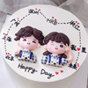 Decorations for St. Valentine's Day, shirt for boys and girls, cartoon ceramics, creative jewelry for beloved