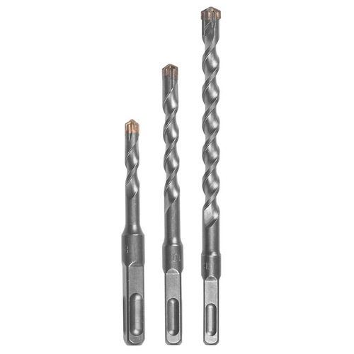 Cross impact drill bit electric hammer concrete round shank through the wall square shank through the wall swivel head four-pit alloy four-edged drill
