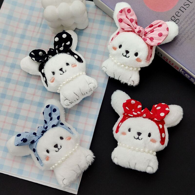 Cartoon Polka Dot Headband, Bunny Doll Pendant, Cute Necklace, Bunny Bag Pin, Keychain Pendant, Small Doll
