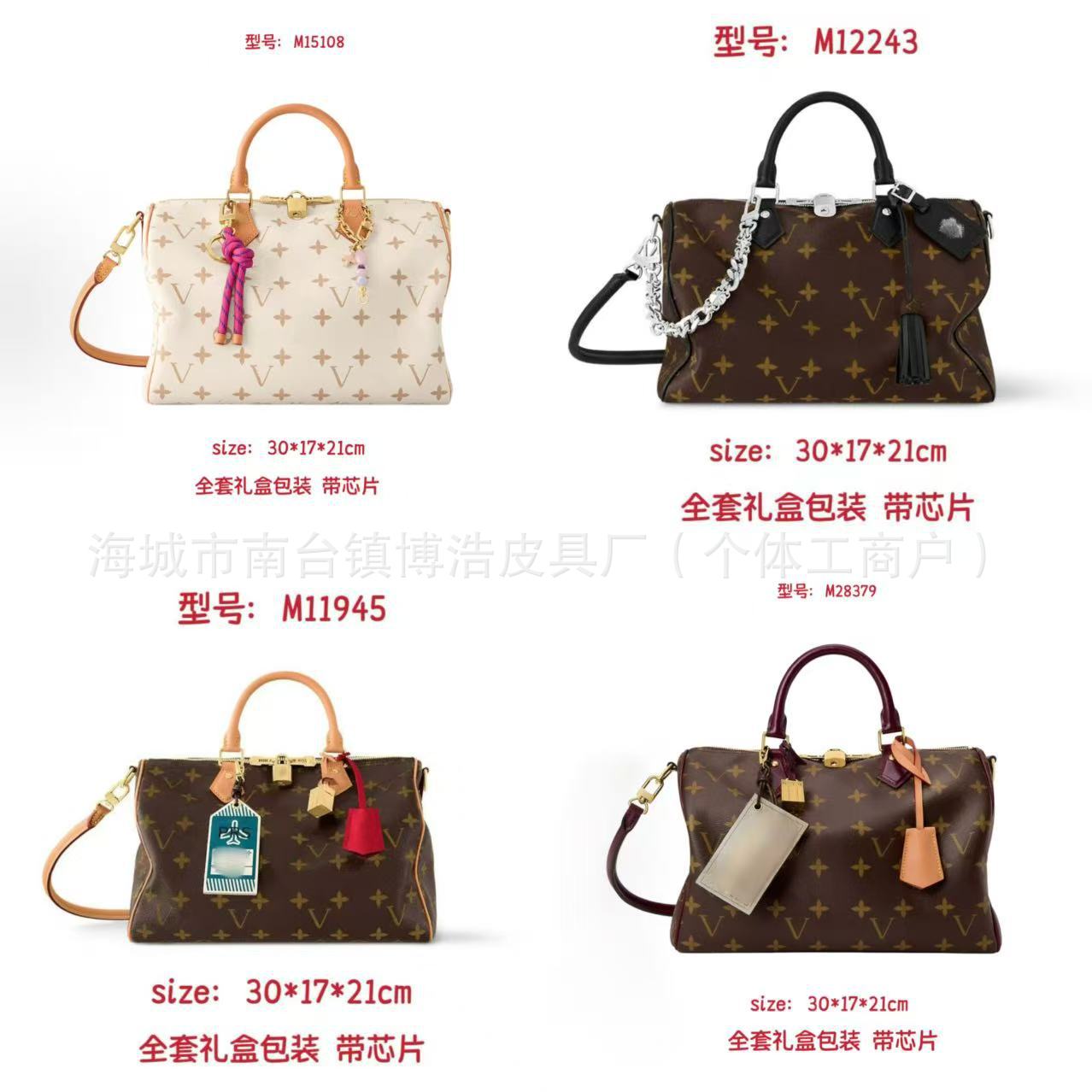 New Monogram Shoulder Bag Speedy 30 Crossbody Boston Pillow Bag Large Capacity Daily Commuter Bag For Women