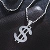 US dollar necklace US dollar pendant male hip -hop hiphop personality versatile street dance street European and American tide brand ornaments