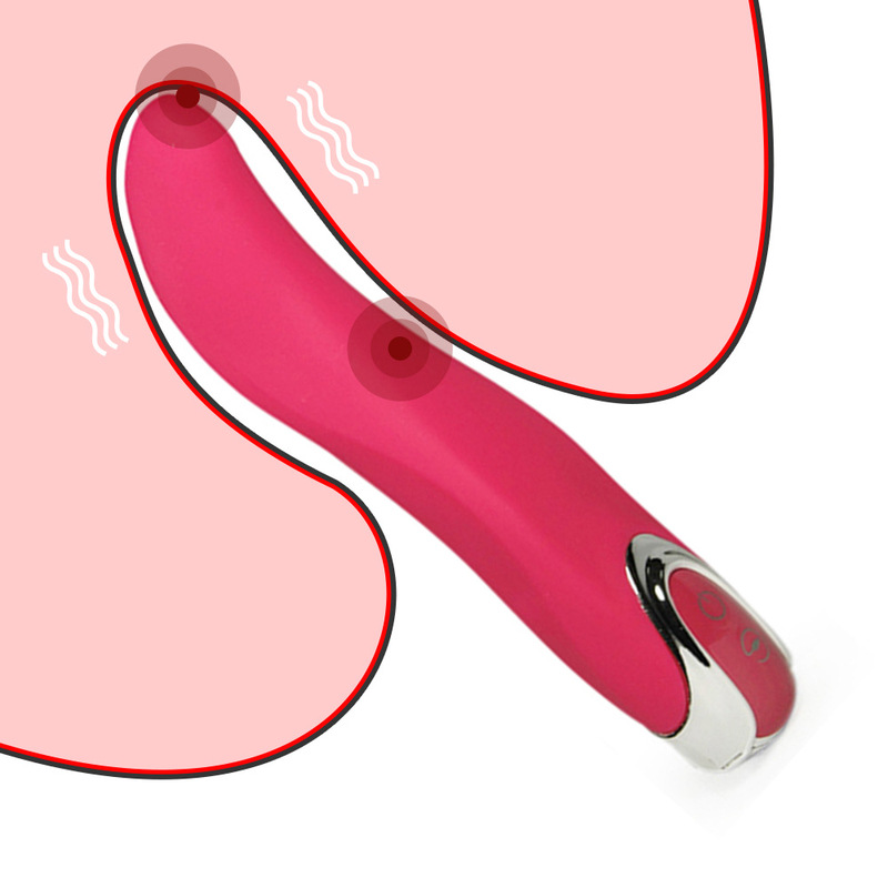 Manotini Battery Curved Hook Stick 7 Frequency Vibration Clitoris Silicone Vibrator Adult Sex Goods