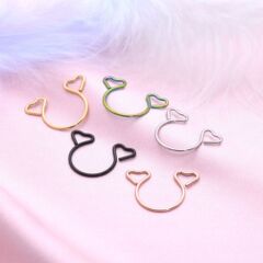 Cross-border sourcing Amazon new conch shell conch ring personalized creative heart sweet stainless steel body piercing jewelry