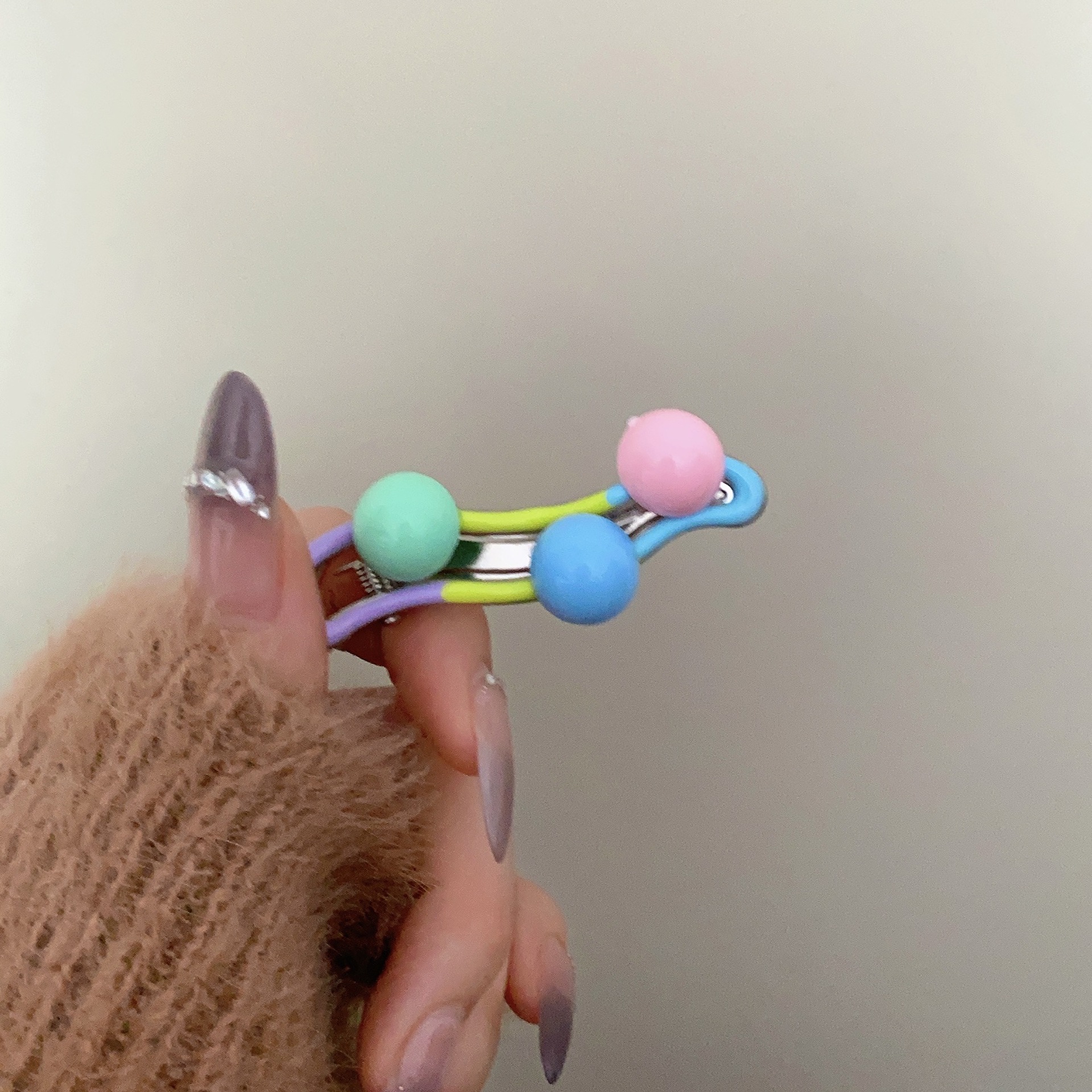 볼 오일방울 머리핀 T0982E