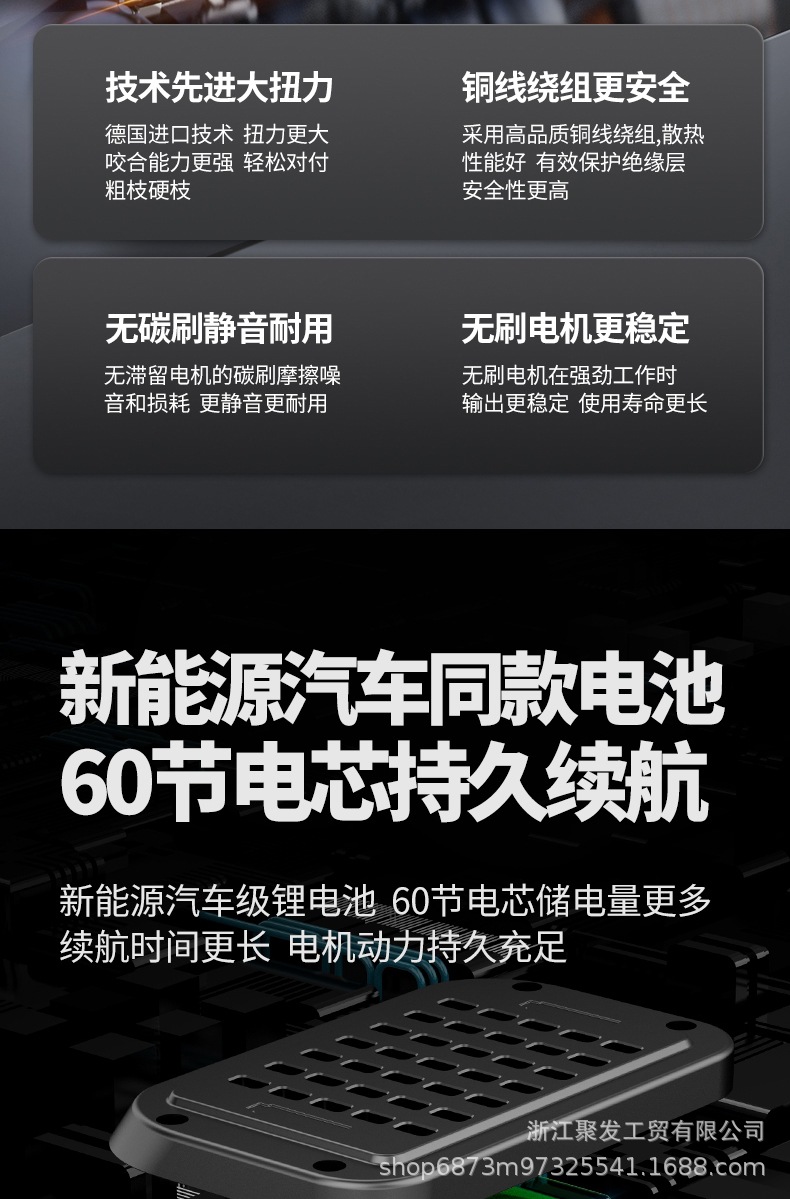 卓鉅L8鋰電電鏈鋸詳情圖