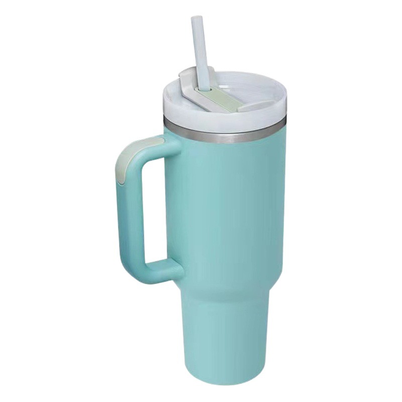 Vaso Térmico Stanley de Segunda Generación de 40 oz, Vaso para Auto de Gran Capacidad con Asa, Vaso con Pajita, Vaso Aislado, en Existencia para Dropshipping