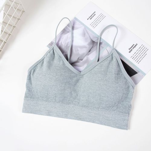 Seamless large size anti-exposure tube top with chest pad one piece beautiful back wrap bra threaded camisole bra