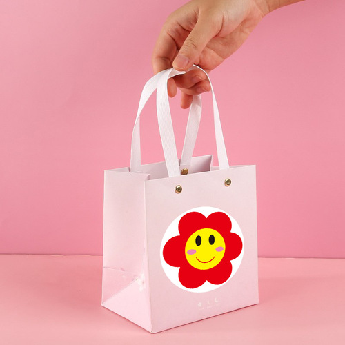 Wholesale cute smiley red flower stickers to praise children and reward thumb stickers stickers