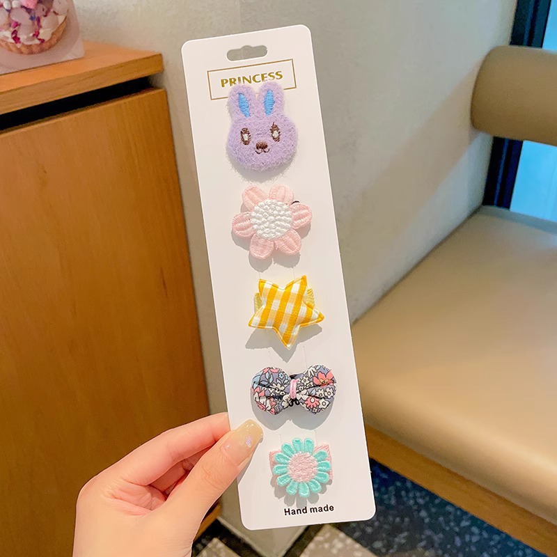 Horquilla de los niños bebé no duele el abrigo del pelo flequillos rotos horquilla tocado niña bebé clip pelo accesorios