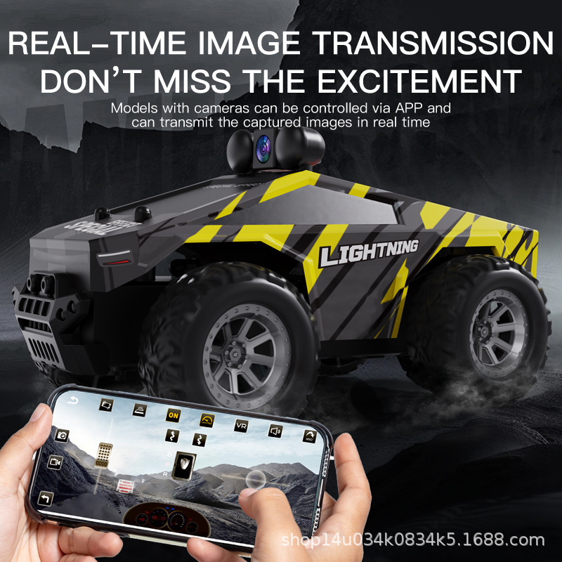 2025 Cross-Border with High-Definition Camera App Connection Kidsren's Toy Remote Control Car Tesla Cyber ​​Off-Road Hobby