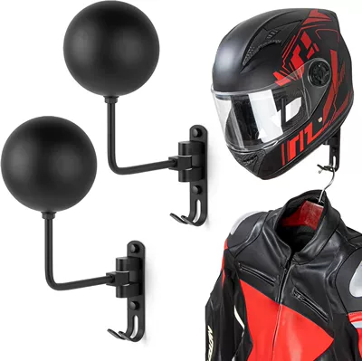 Motorcycle Helmet Rack, No-Drill Hat Storage Hanger, Hat Display Stand, Safety Helmet Hook, Wall Mount