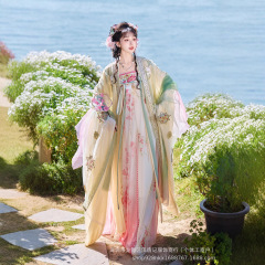 原创汉服女《春晓》新品唐制齐胸襦裙绣花大袖衫春夏款套装