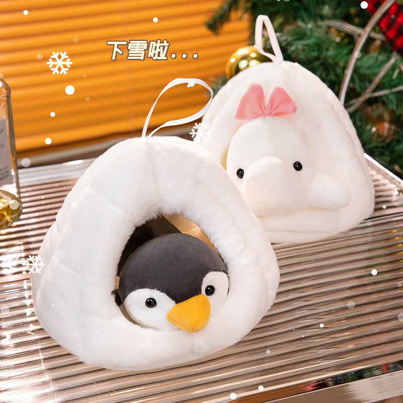Muñecas de nieve transfronterizas lindos pingüinos juguetes de peluche osos polares pequeñas ballenas muñecas atrapadoras lindas muñecas al por mayor image 4