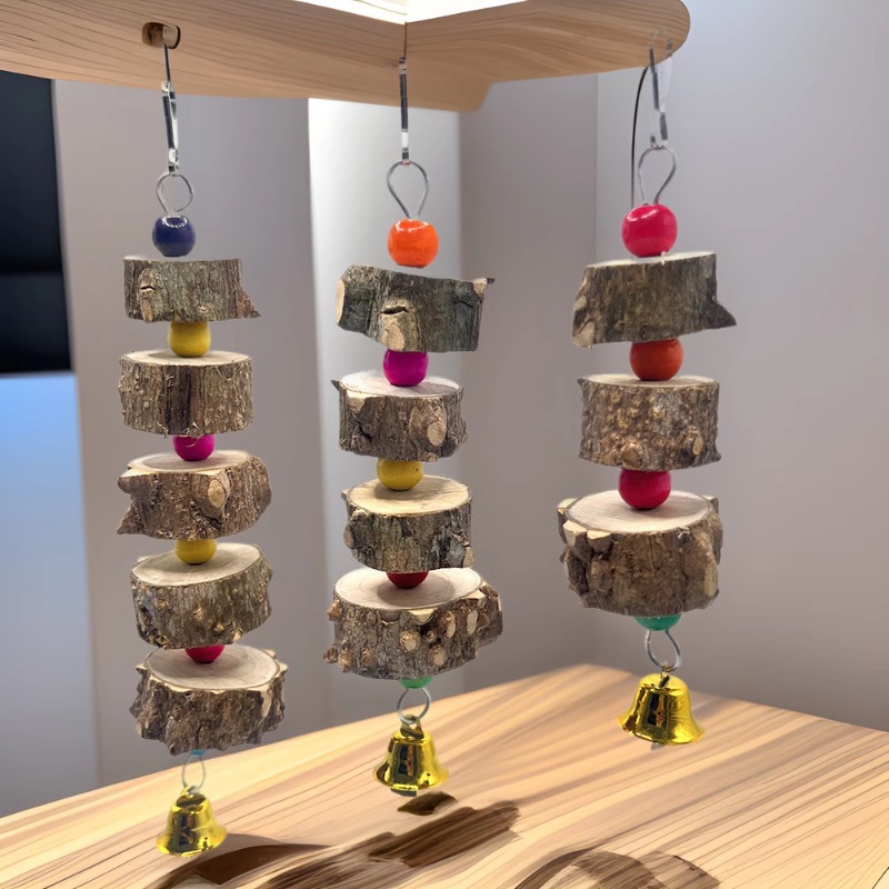 Pinchos colgantes de madera con pimienta, juguetes para morder, loro, piel de tigre, suministros para pájaros, hámster, pequeños dientes molares, pinchos, accesorios para jaulas para pájaros