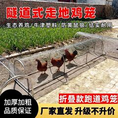 走地鸡笼养鸡隧道跑笼农场庭院户外鸡笼可折叠折叠式溜达养殖笼