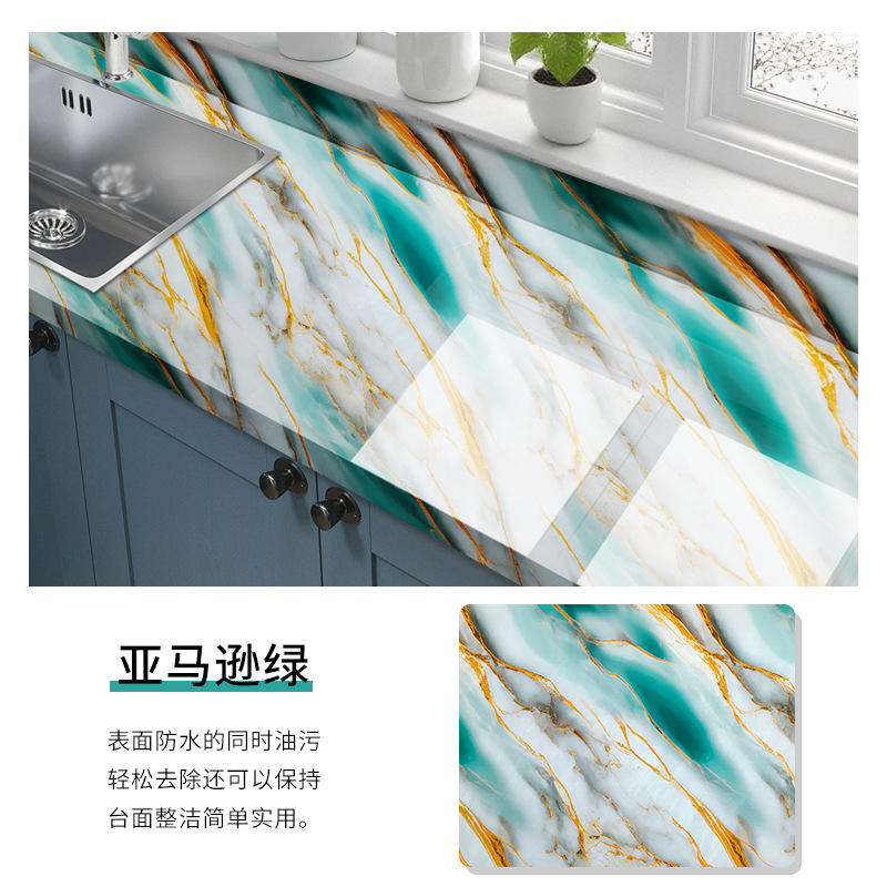 Marmol autoadhesivo pegatinas de cocina impermeable a prueba de agua a prueba de aceite papel pintado resistente a altas temperaturas pegatinas de pared a prueba de humedad autoadhesivas al por mayor