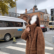 两面穿羊毛皮毛一体羊剪绒皮草外套女2025冬新款羊羔毛中长款大衣