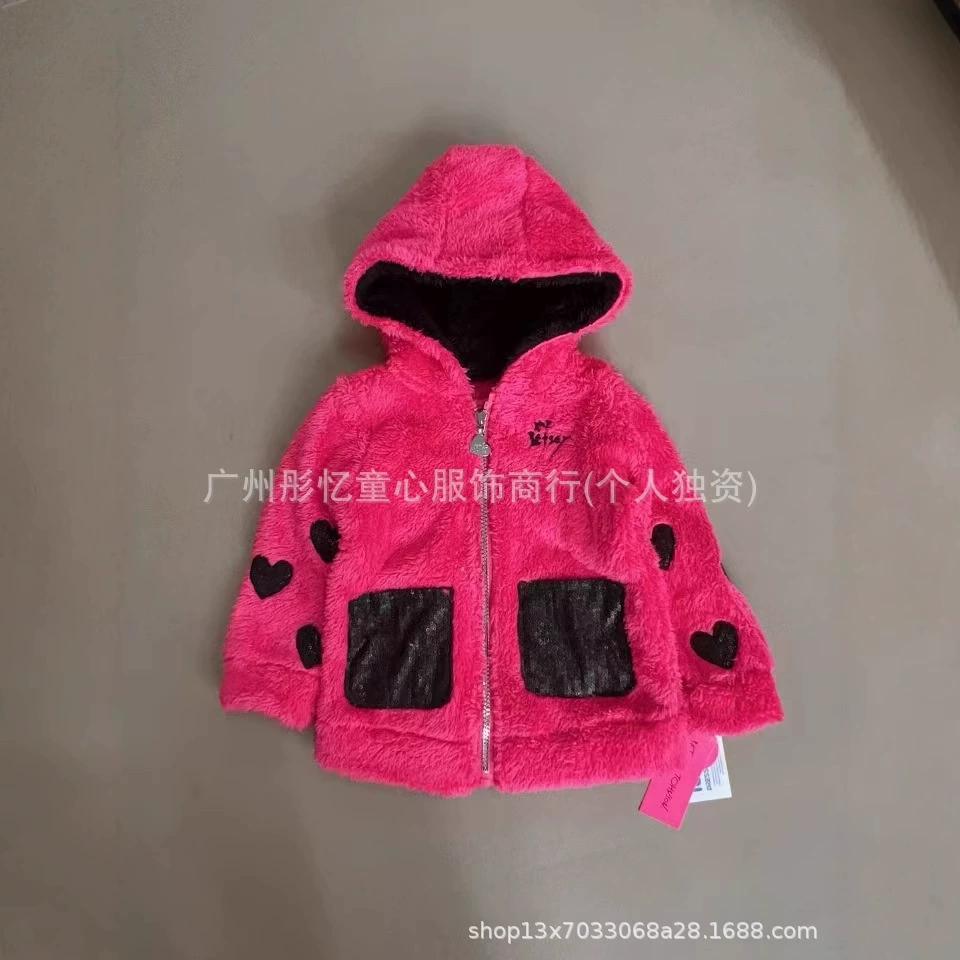Детская плюшевая куртка для девочек плюшевая утолщение тепло Winter Coat Girls Fur Coat Kid
