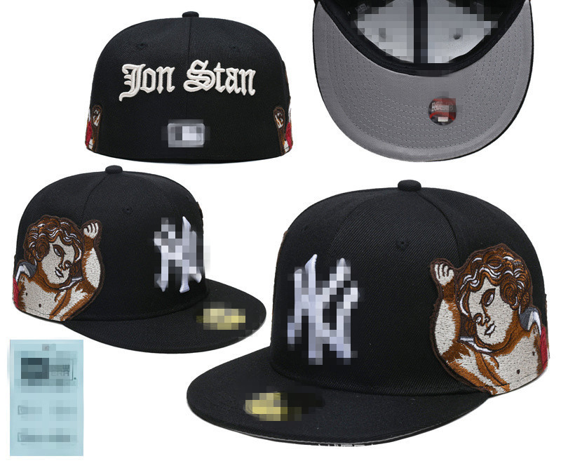 新款L-A N-Y棒球帽字母刺绣嘻哈帽尺寸帽时尚帽子Fitted cap T-38|undefined