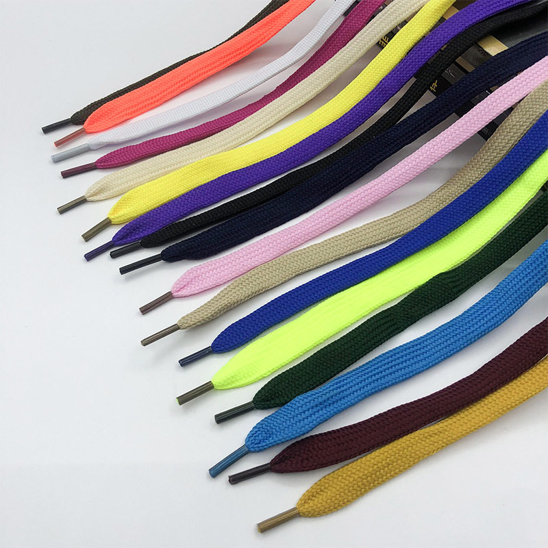 彩色绳子卫衣帽抽绳裤腰抽绳挂带批发塑料圆头扁平粗纹纯棉鞋带